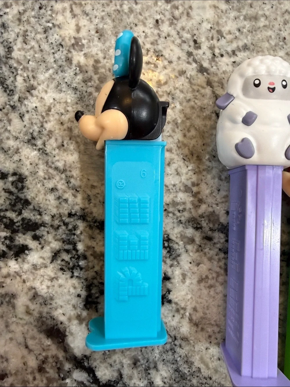 Character PEZ Candy Dispensers - Minnie, Lamb, Elf, Chick, Bunny